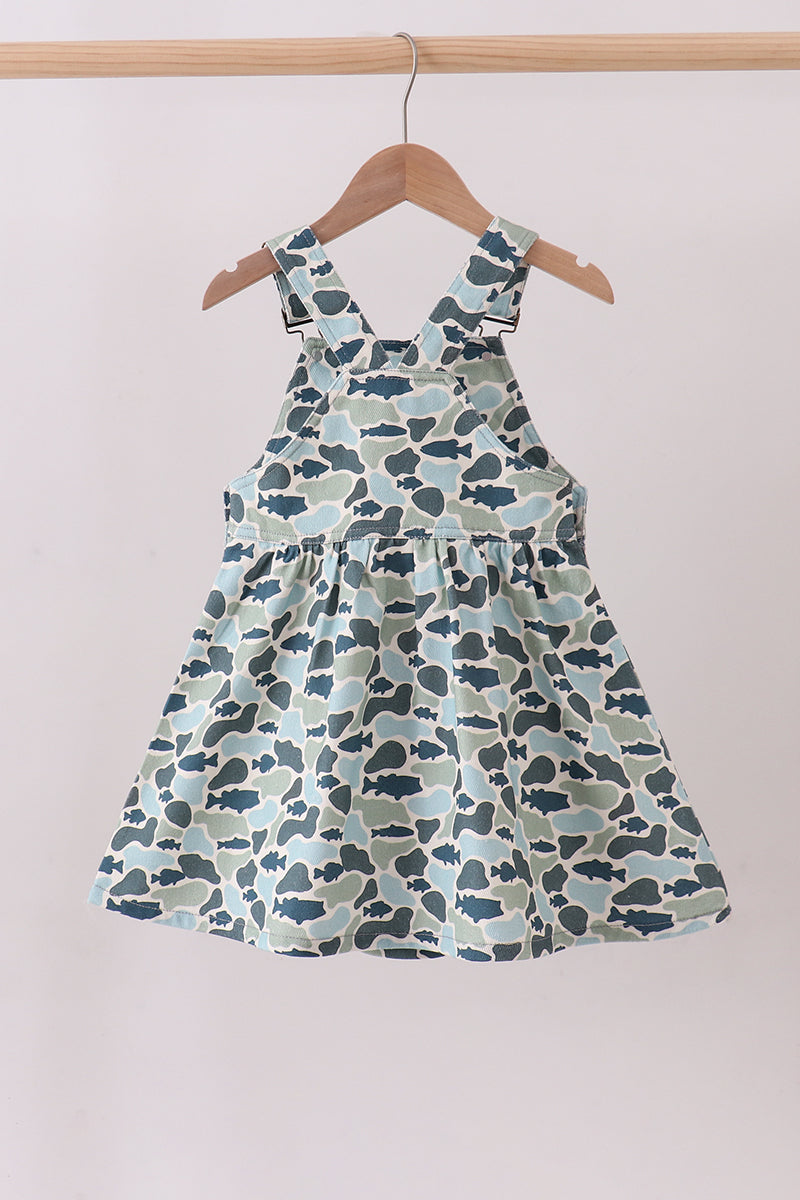 Camouflage denim dress