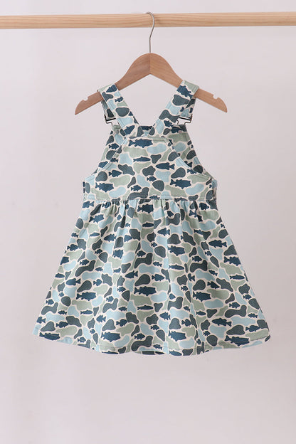 Camouflage denim dress