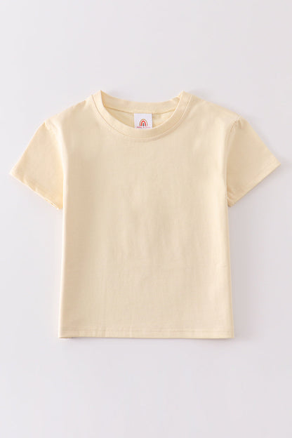 Beige blank basic t-shirt Adult Kids and baby bubble