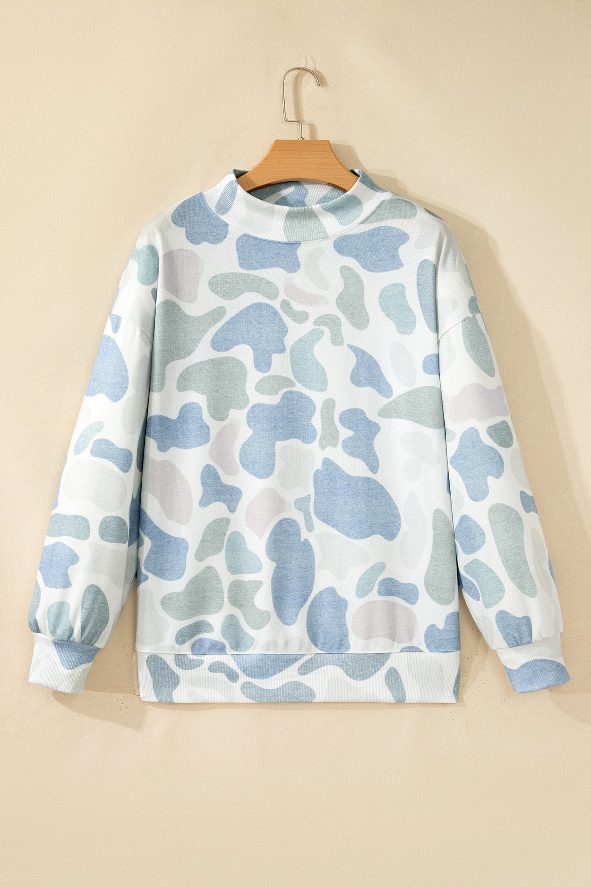 Multicolour Camouflage Western Style Pullover Sweatshirt