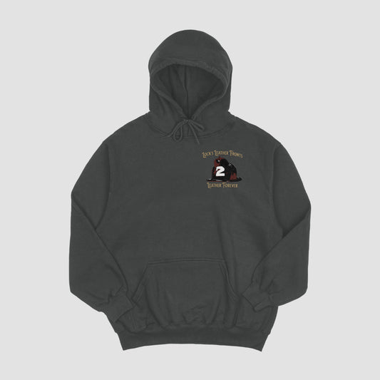 Lock' Leather Fronts Hoodie