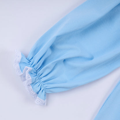 Blue nativity hand smocked dress