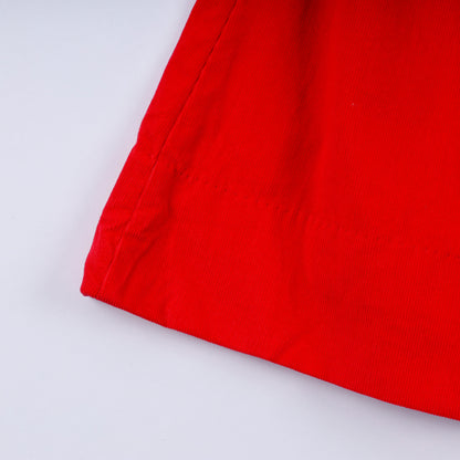 Red christmas tree hand smocked dress