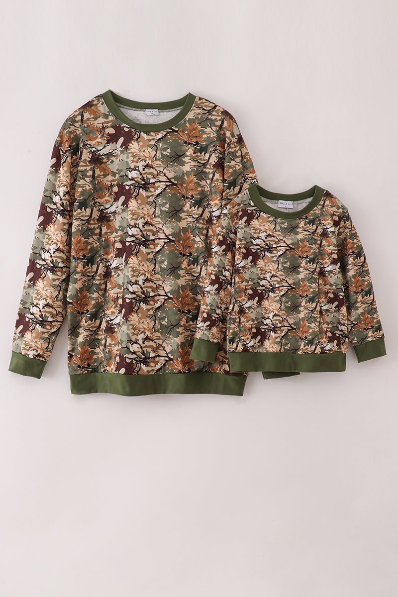 Camo leave dad&me sweatshirt