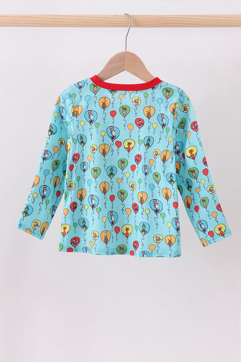 Mint Dr. Seuss smocked top