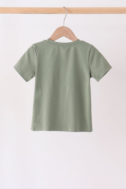 Green pumpkin french knot top