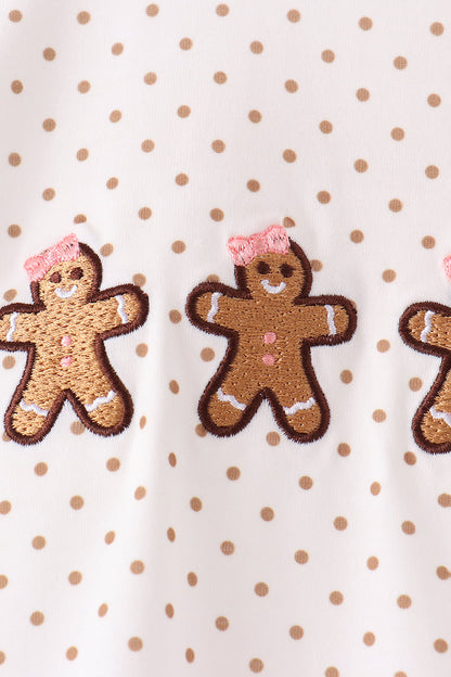Pink Gingerbread Embroidery Bloomer Set