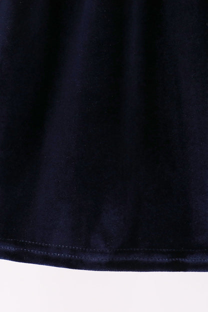 Navy plaid bow dress
